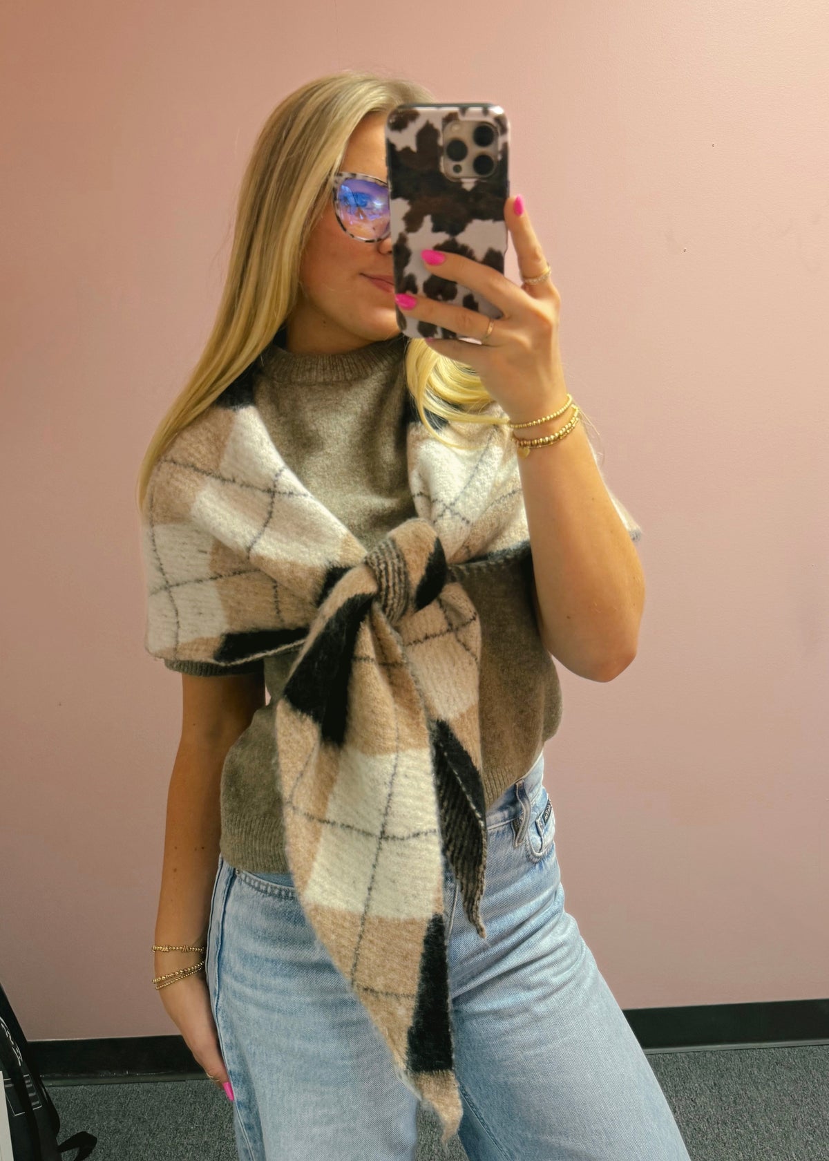 Triangle Argyle Scarf