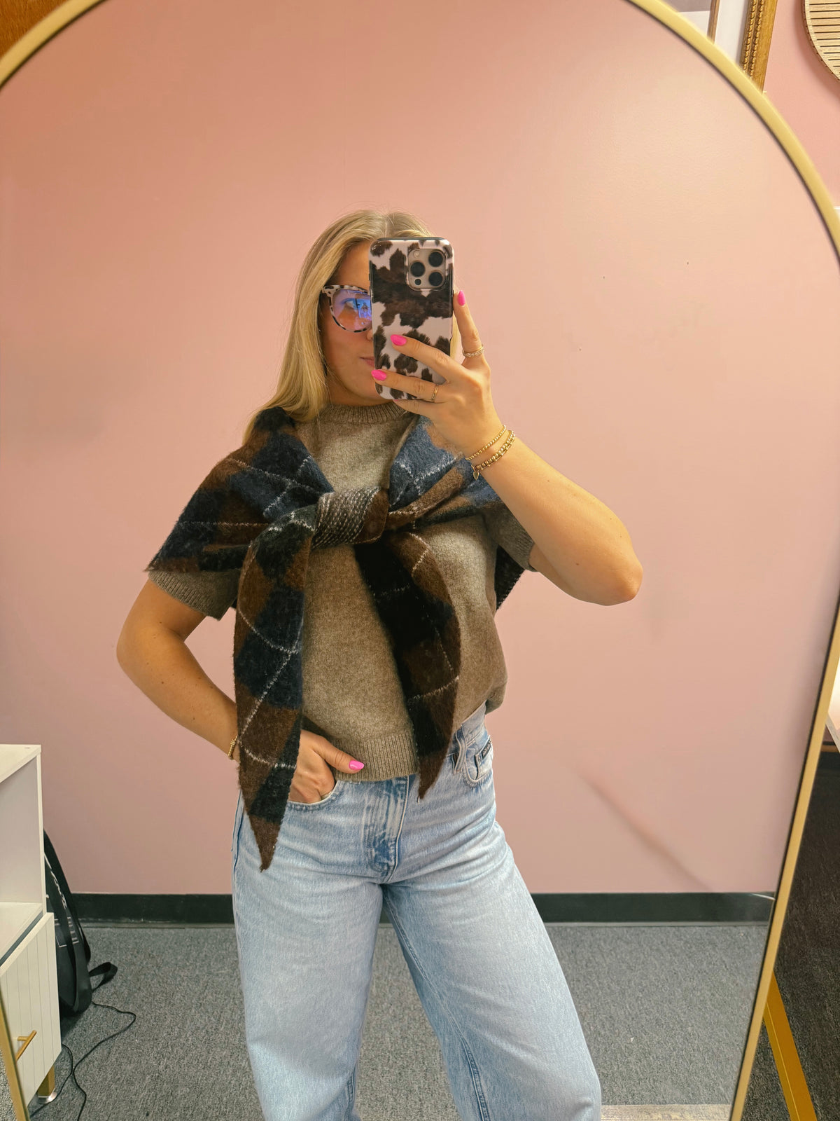 Triangle Argyle Scarf