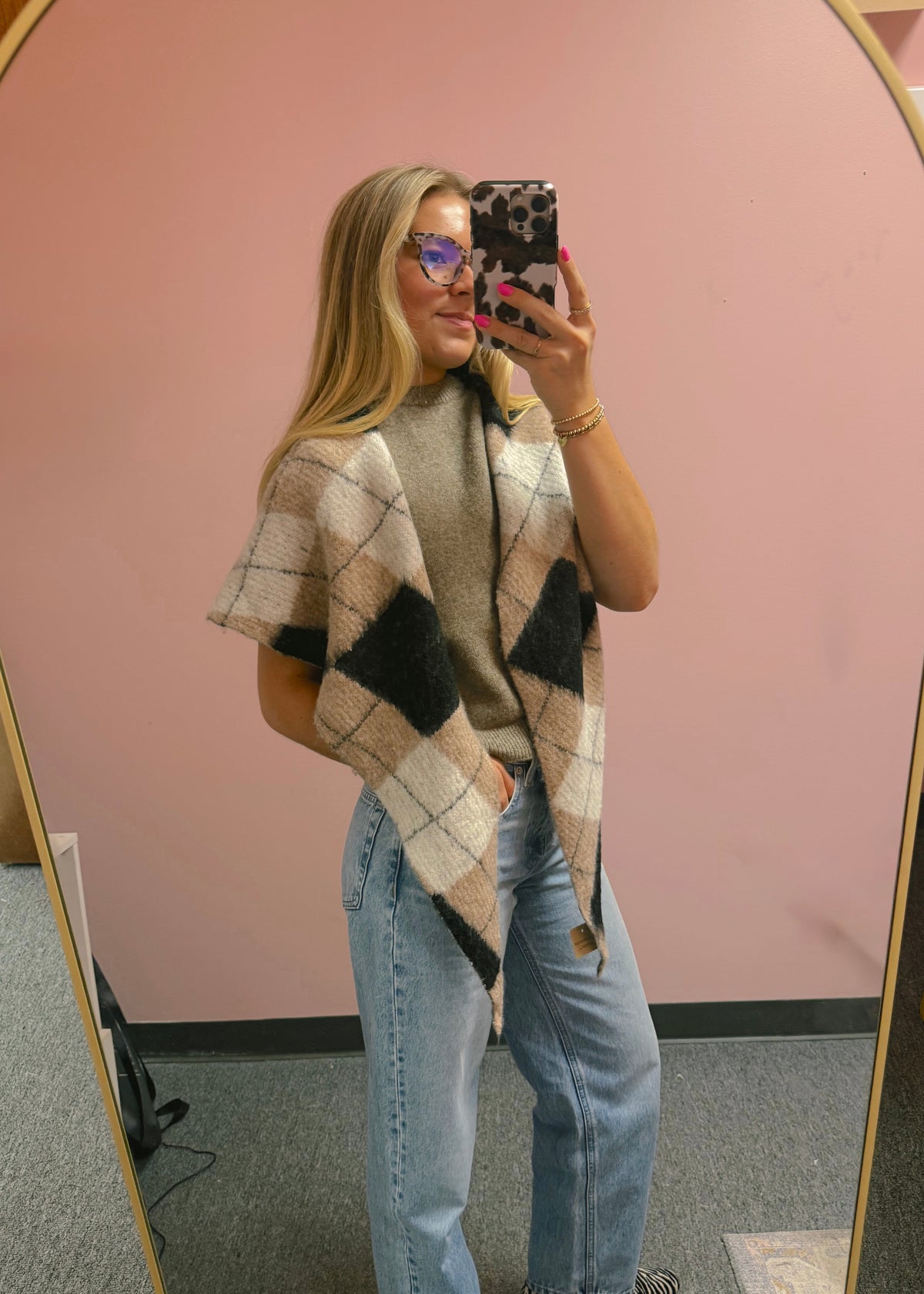 Triangle Argyle Scarf