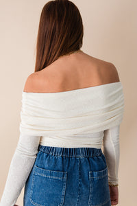 Roadhouse Jacquard Knit Off the Shoulder Top