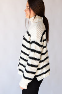 Aki Turtle Neck Striped Sweater