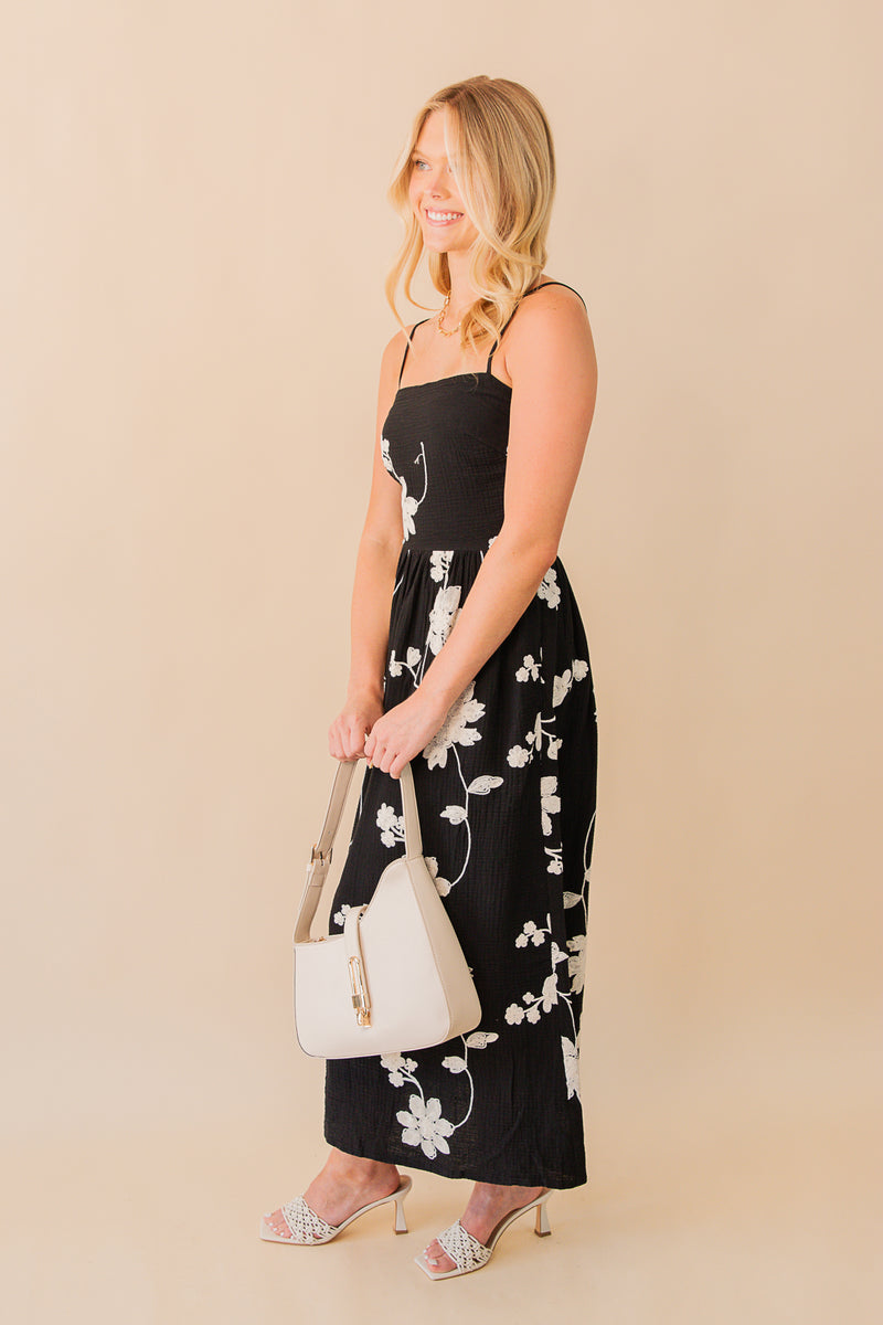 Gracie Embroidered Midi Dress