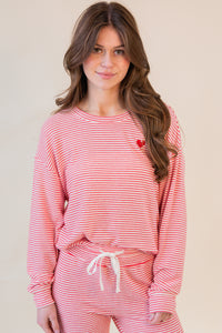 Bisous Stripe LS Top