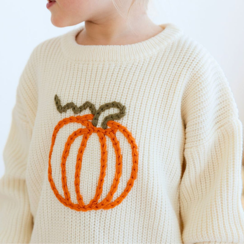 Pumpkin Yam Knit Sweater