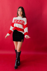 Merry Striped Knit Sweater