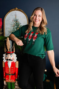 Nutcracker Patchwork Knit Top