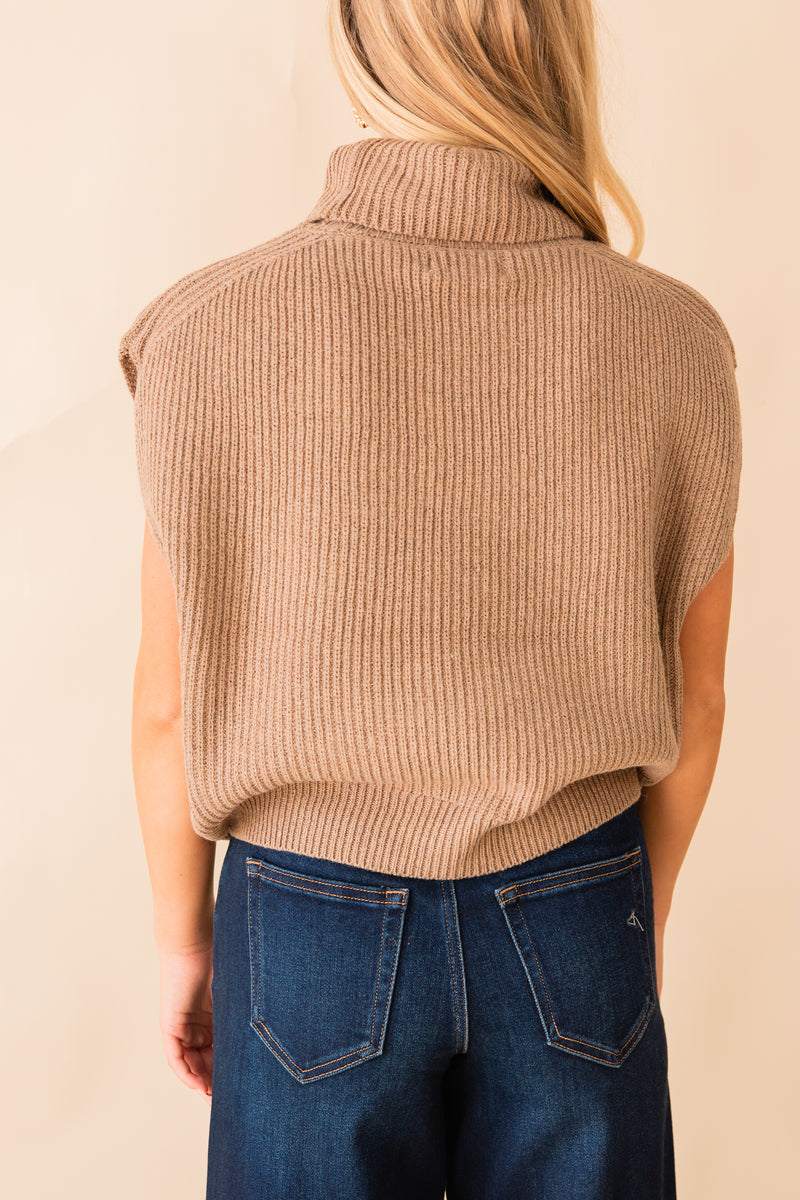 Crosby Ribbed Turtleneck Vest