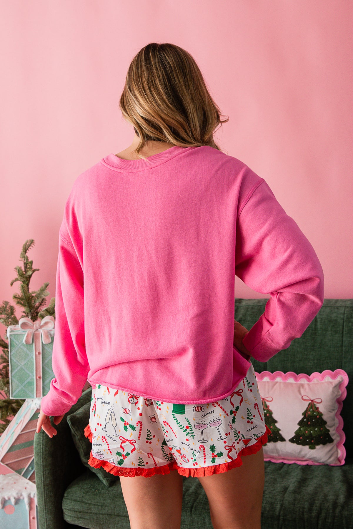 Champagne & Mistletoe Lounge Sweatshirt