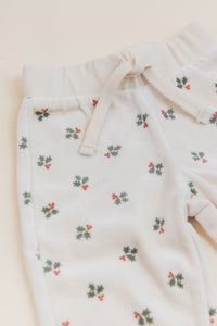 Velour Relaxed Sweatpant Holly Berry