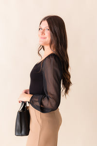 Gleam Mixed Media Bodysuit