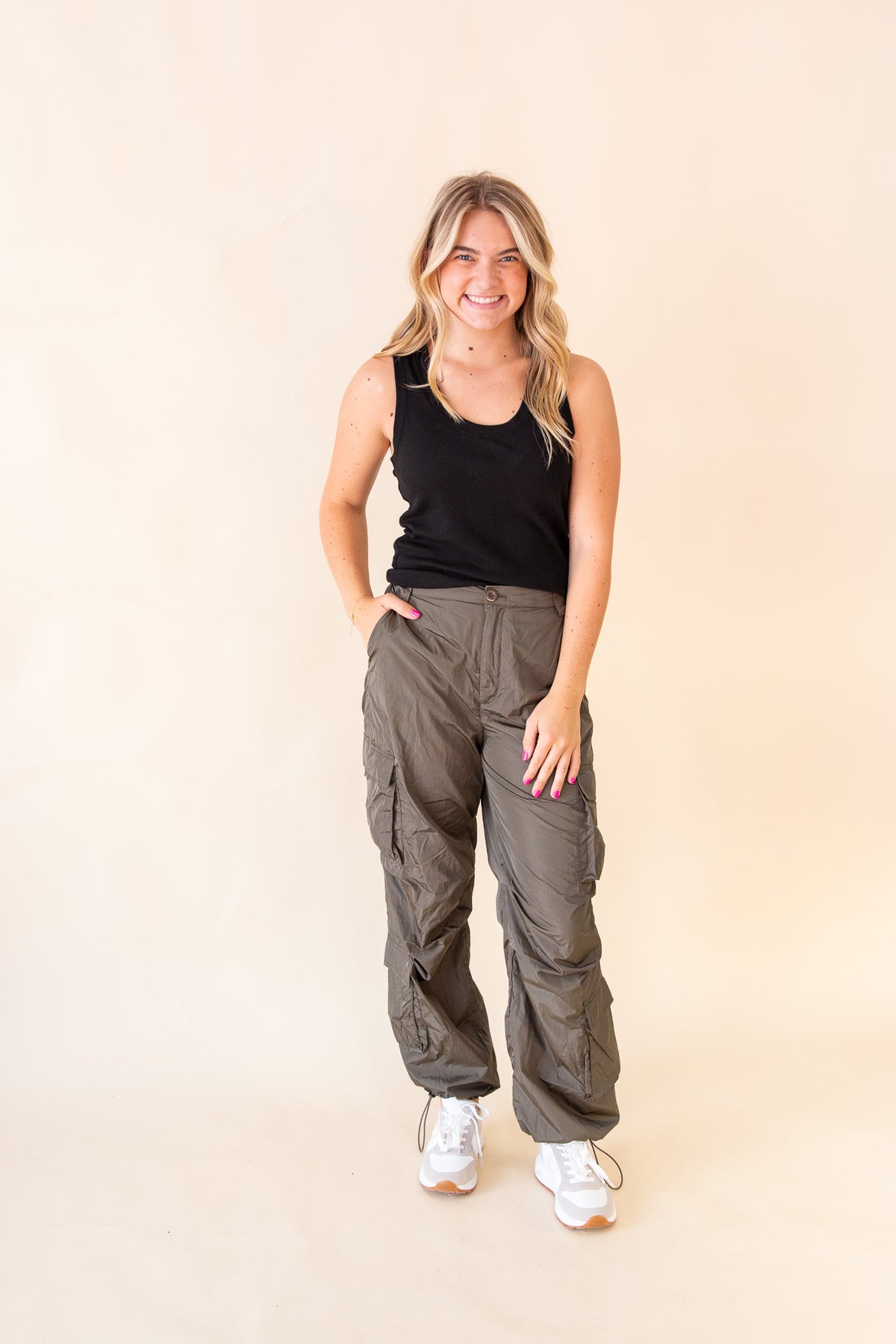 T Parachute Long Cargo Pants