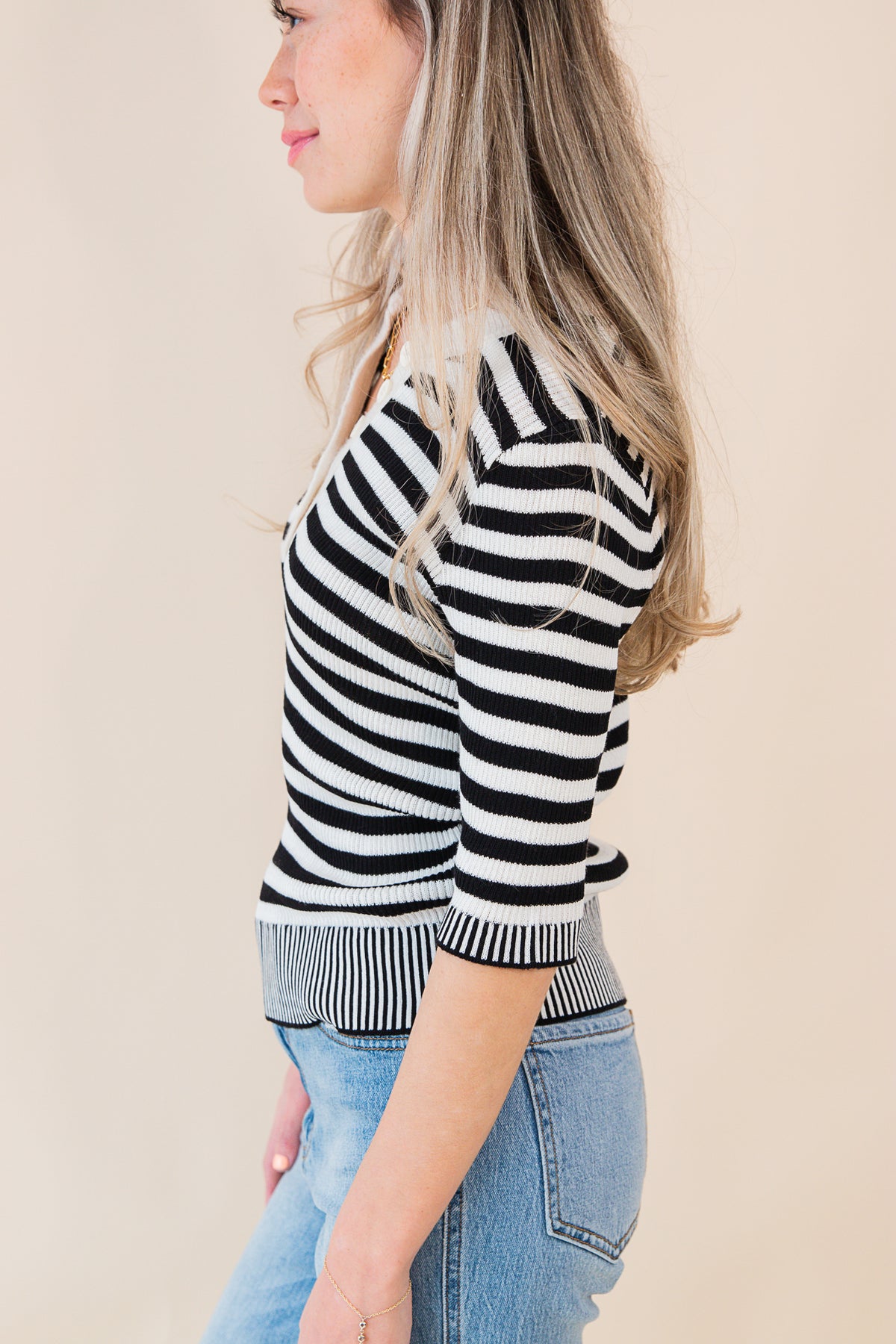 Alora Pullover Henley Knit Top