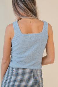 Mind You Square Neck Cropped Knit