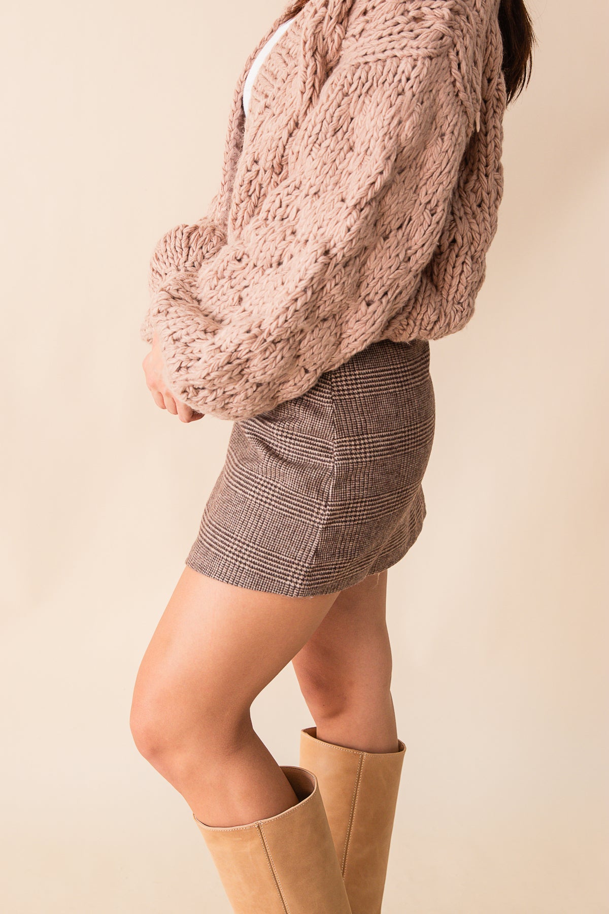Ambition Houndstooth Mini Skirt