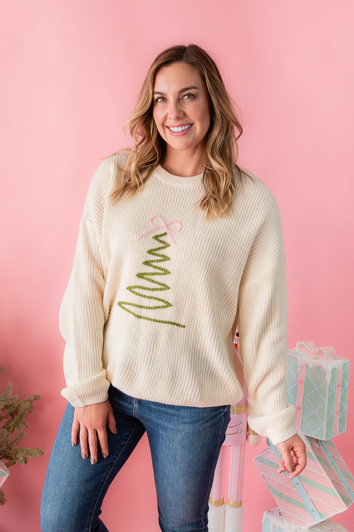Coquette Christmas Tree Women's Sweater