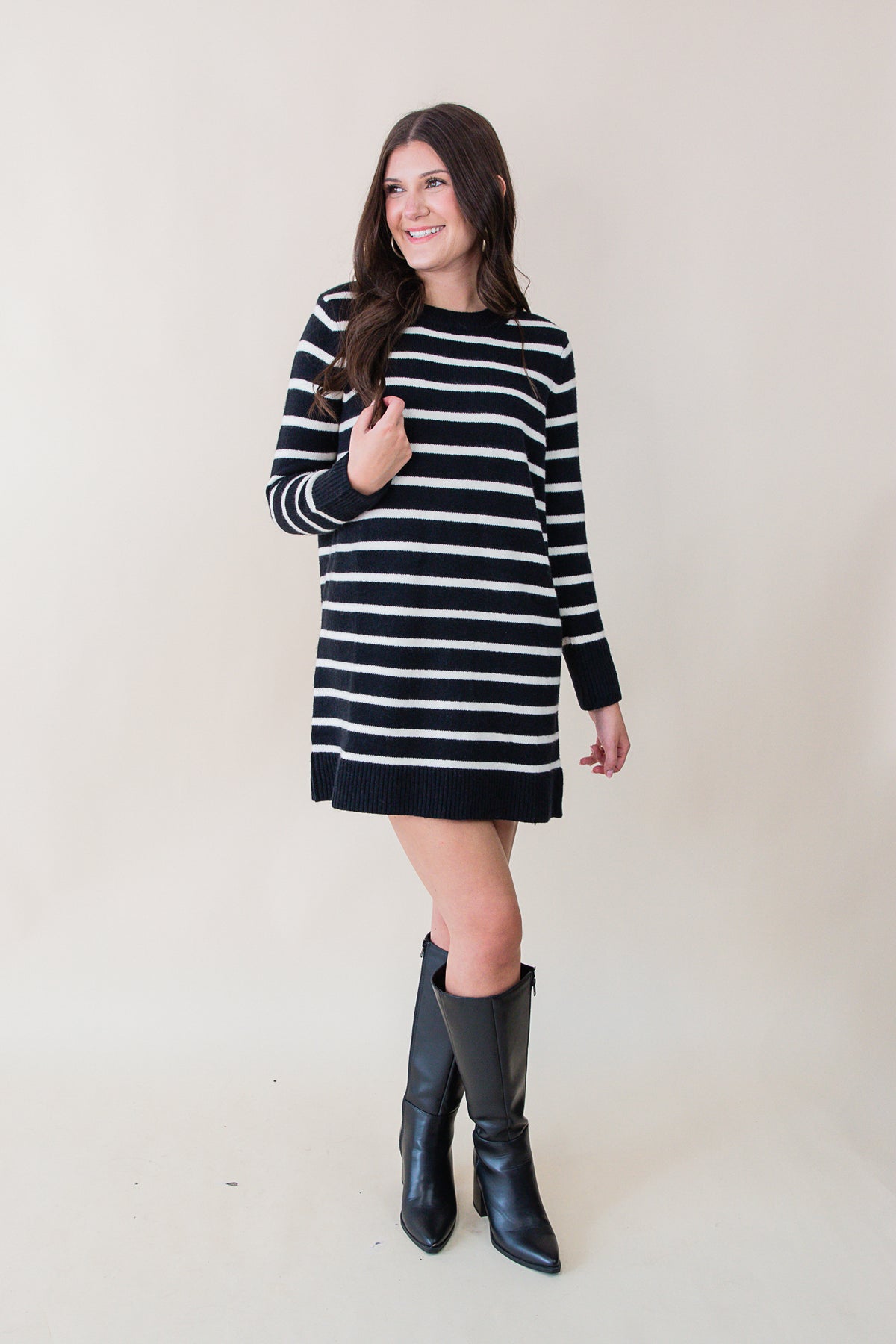 Sheri Striped Sweater Mini Dress