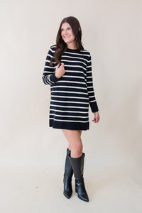 Sheri Striped Sweater Mini Dress