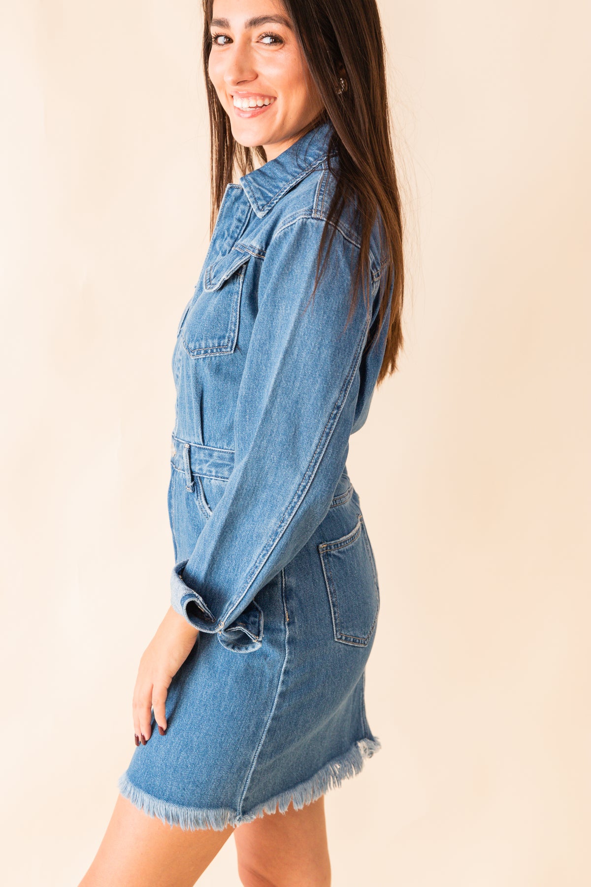 The Resa Denim Shirt Dress