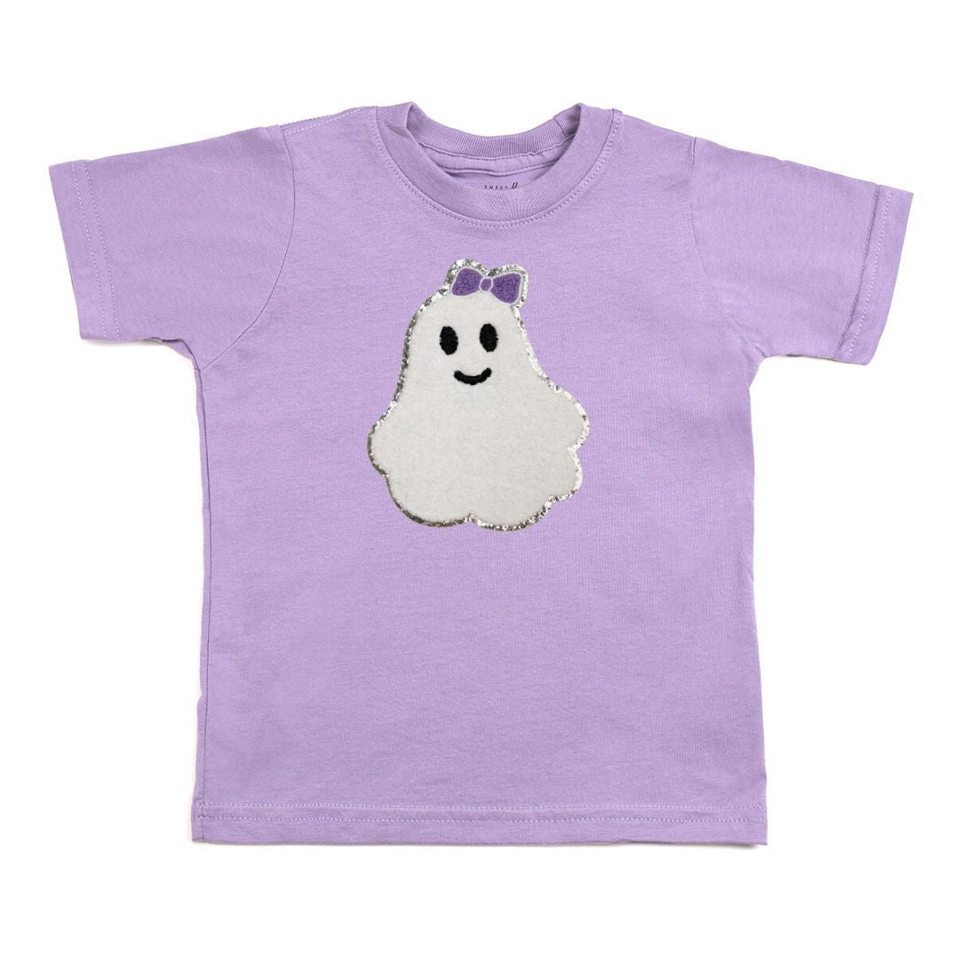 Girly Ghost Patch Halloween SS T-shirt