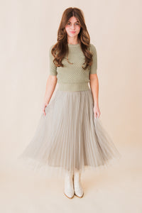 Sharlene Pleated Tulle Skirt