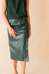 Adrianna Ruched Midi Skirt