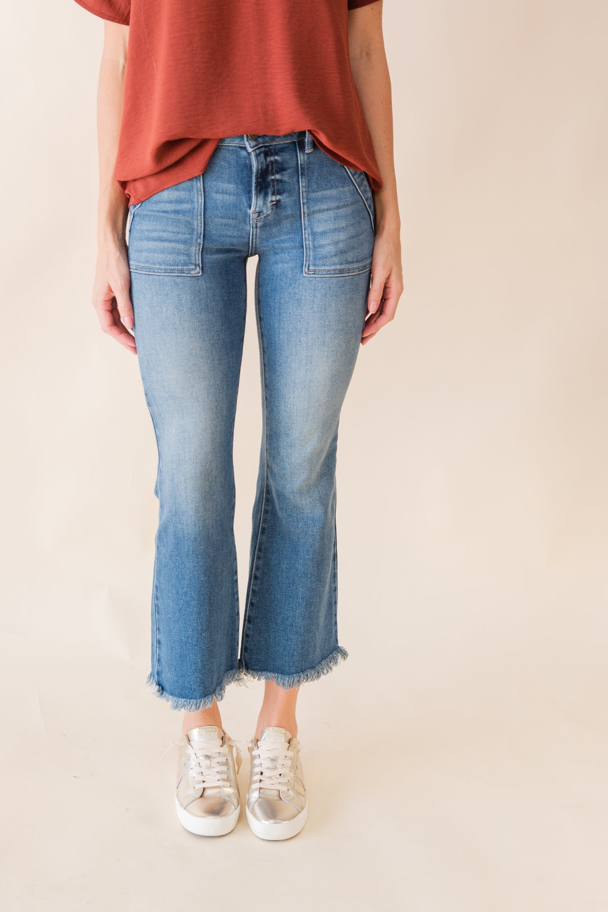 Happi Cargo Cropped Flare Jean