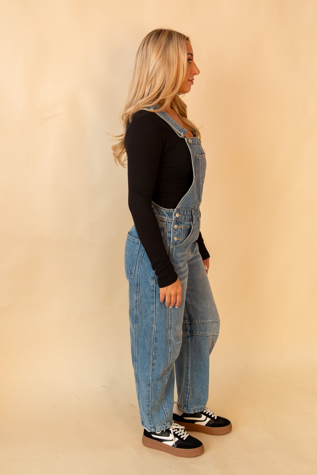 Slouchy Relaxed Fit Denim Overall