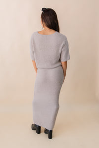 June Fuzzy Top & Midi Skirt Two Piece