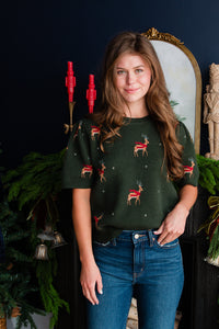 Tatum Reindeer Sweater Top