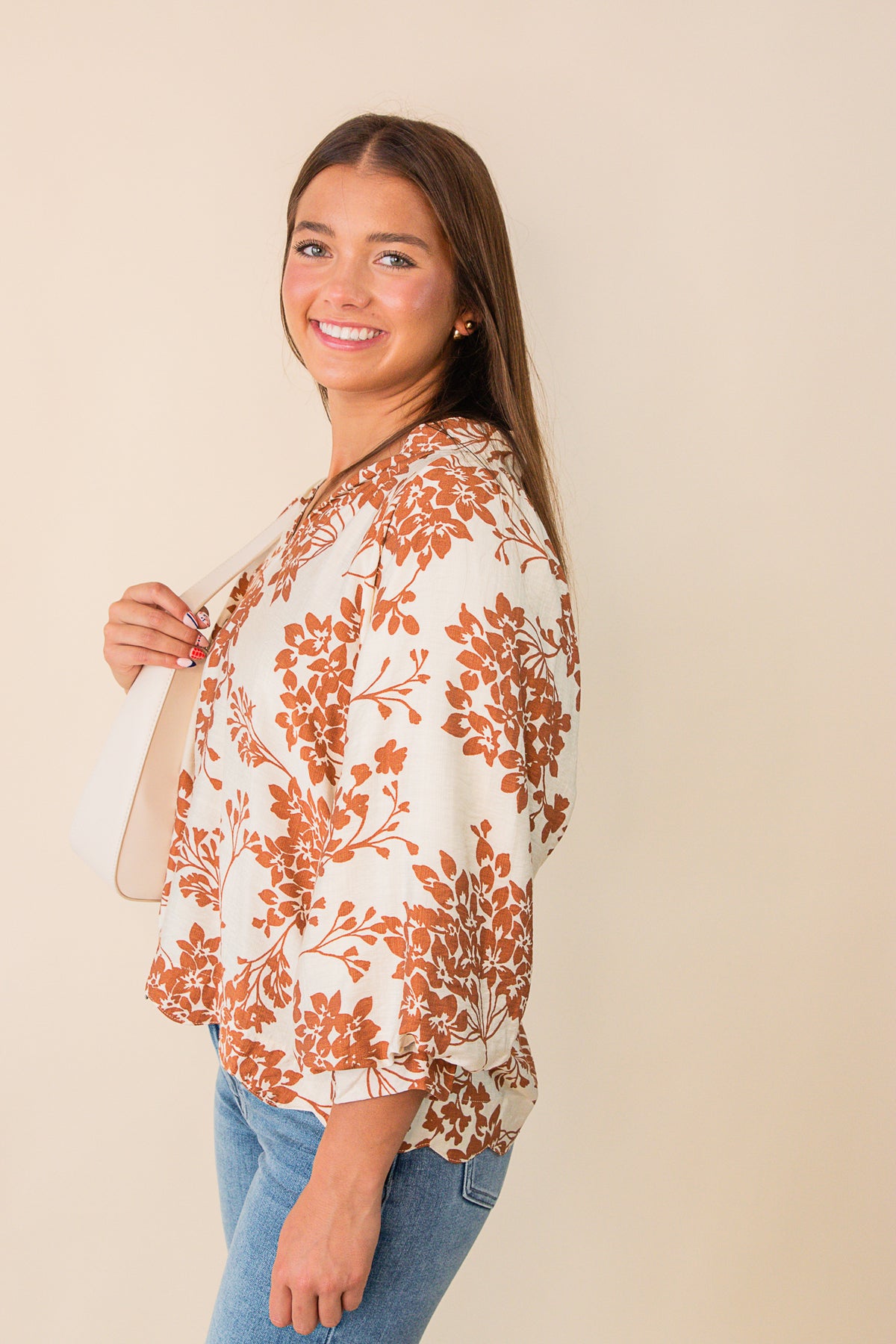 Cherry Blossom Puff Sleeve Top