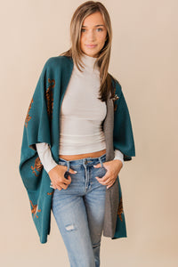Crue Tiger Print Poncho