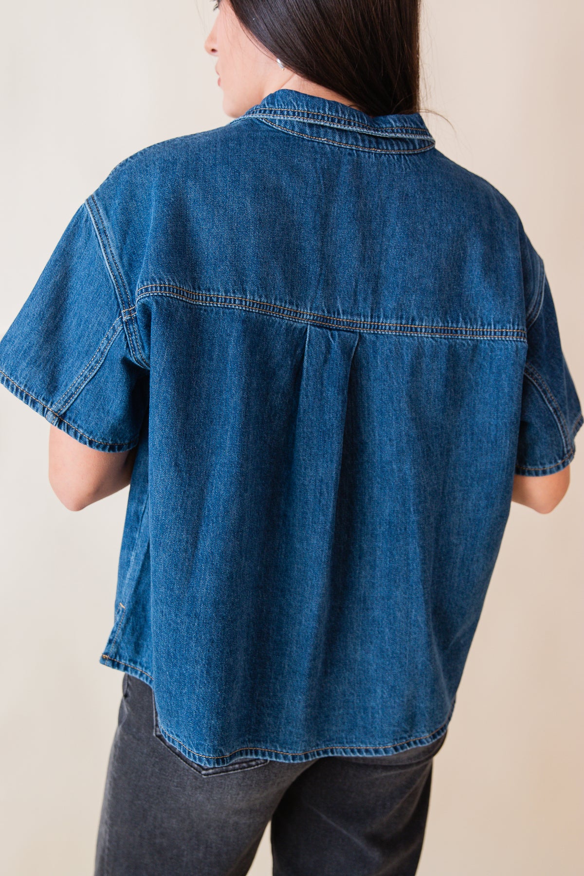 Sweet Words Denim Top