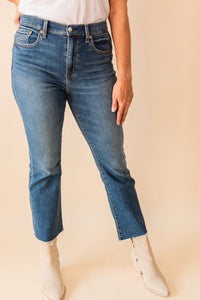 Shy Girl High Rise Crop Flare Jean