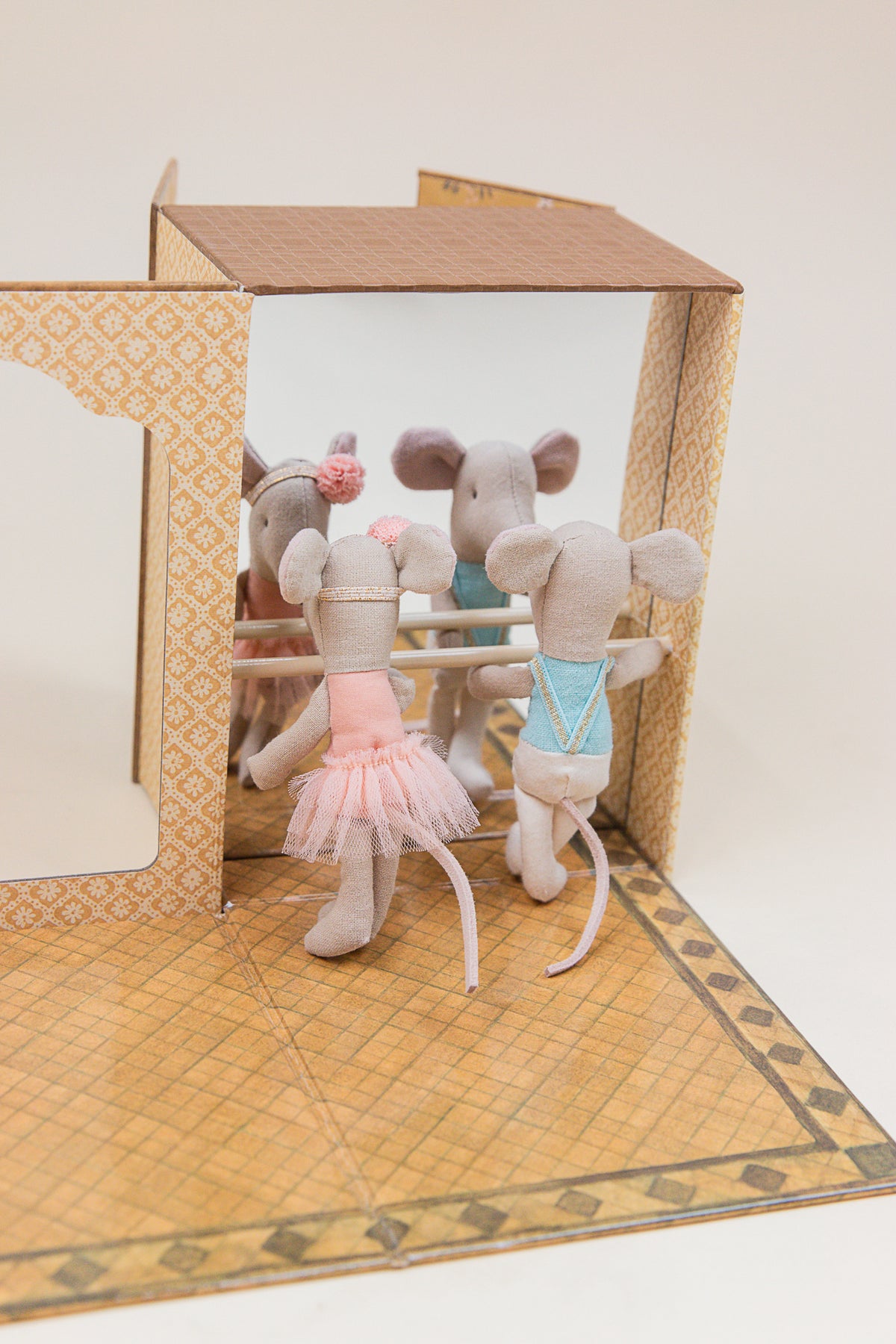 Ballet Mice in Dance Studio, Little Sister & Brother