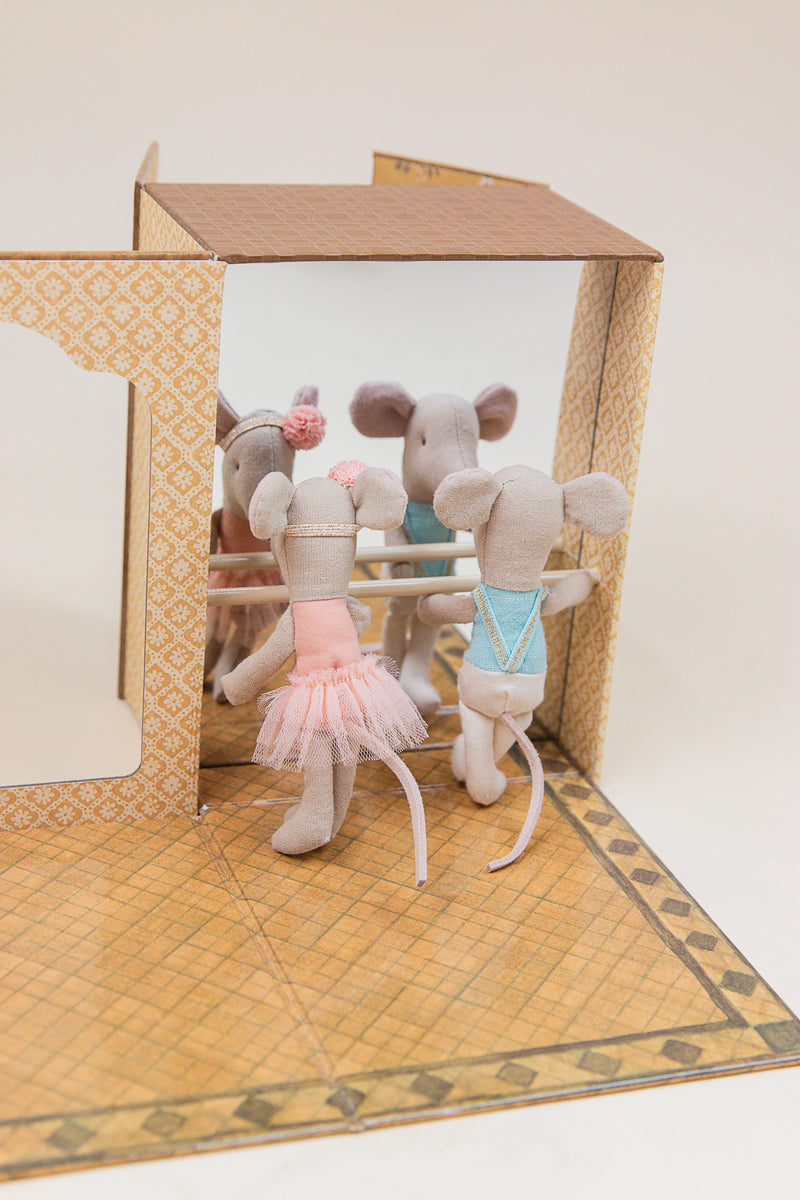 Ballet Mice in Dance Studio, Little Sister & Brother