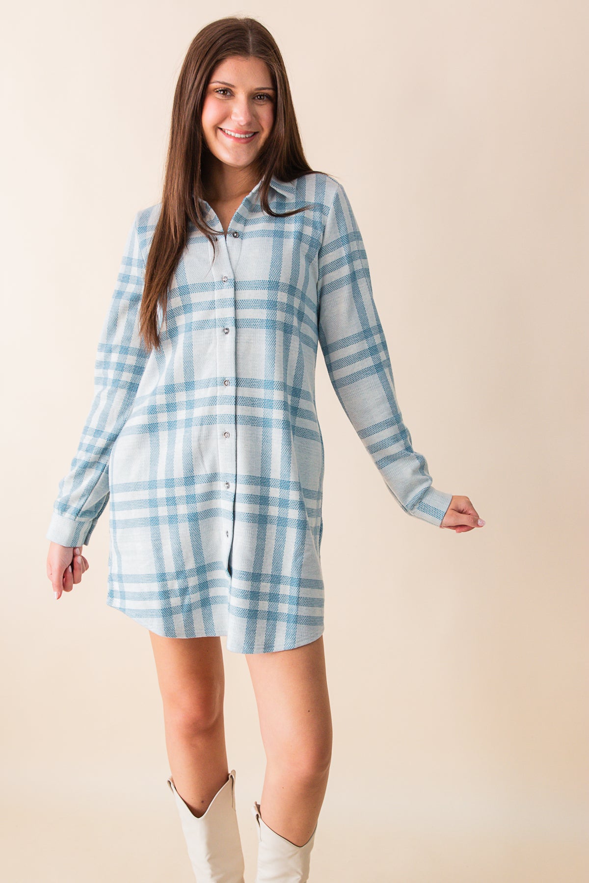 Lynden Knit Flannel Dress