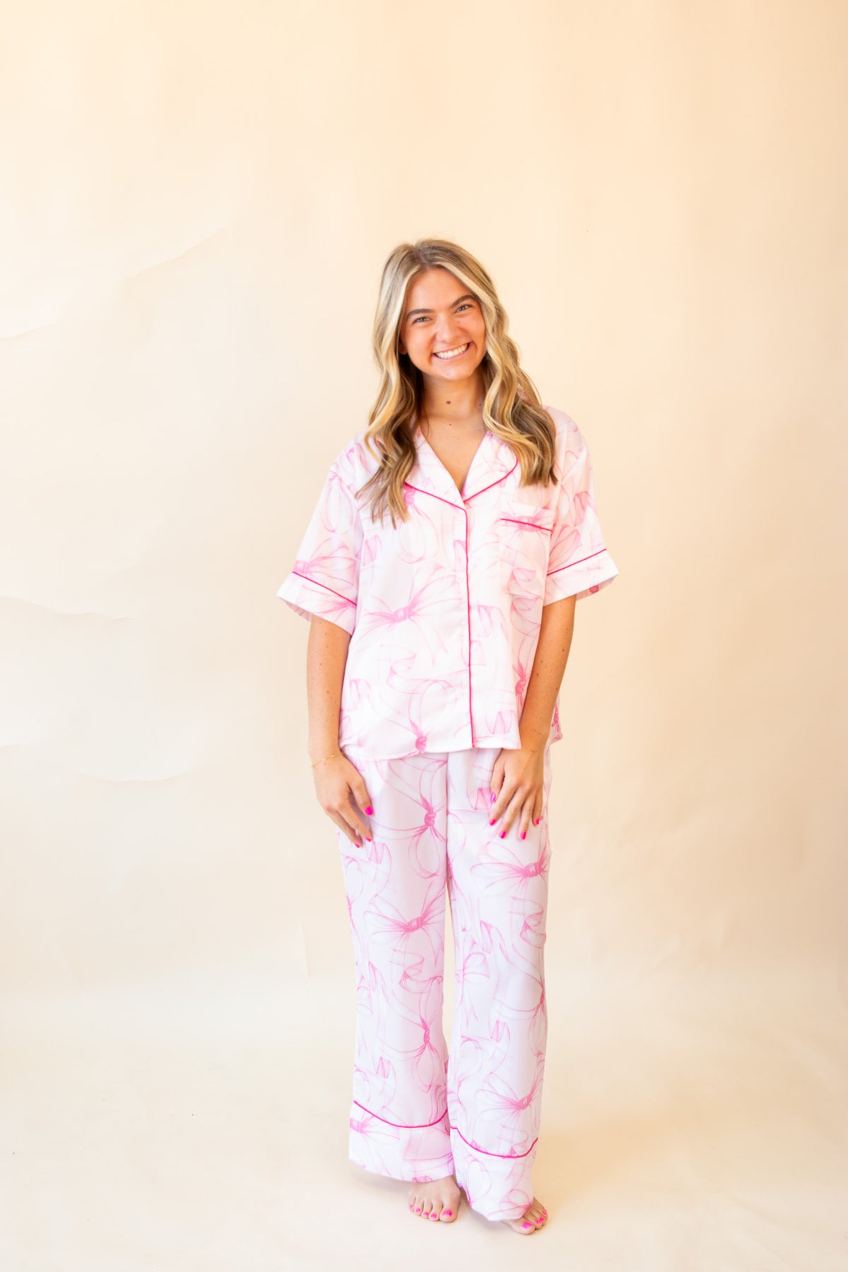 Rhea Bow PJ Top