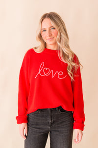 Love Notes Boyfriend Sweater