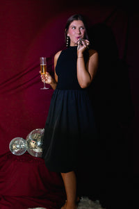 Happier Now Bubble Hem Midi Dress