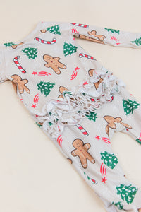 Girls Gingerbread Romper
