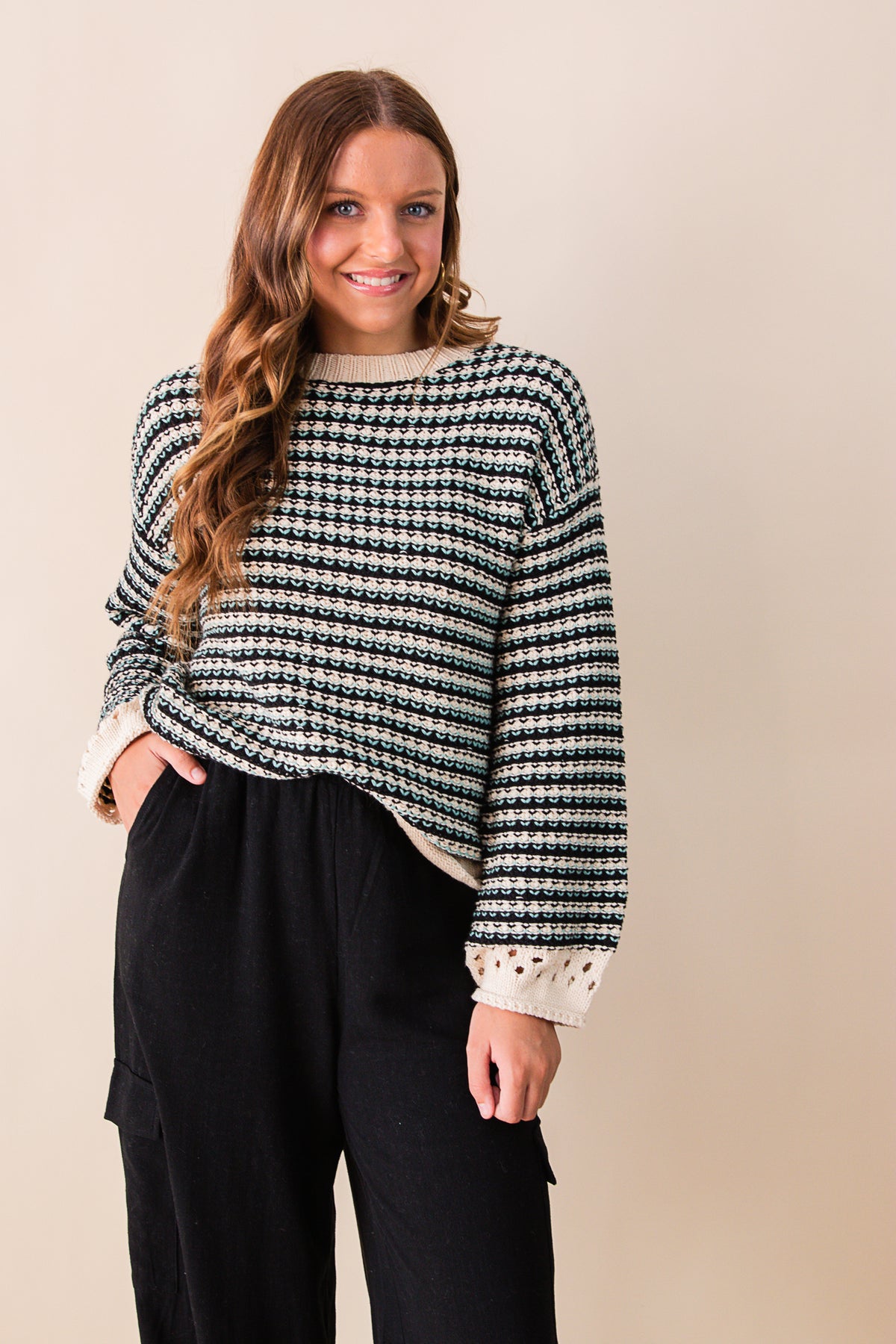 Samantha Knit Striped Sweater