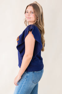 Ruffle Gameday Sweater Top