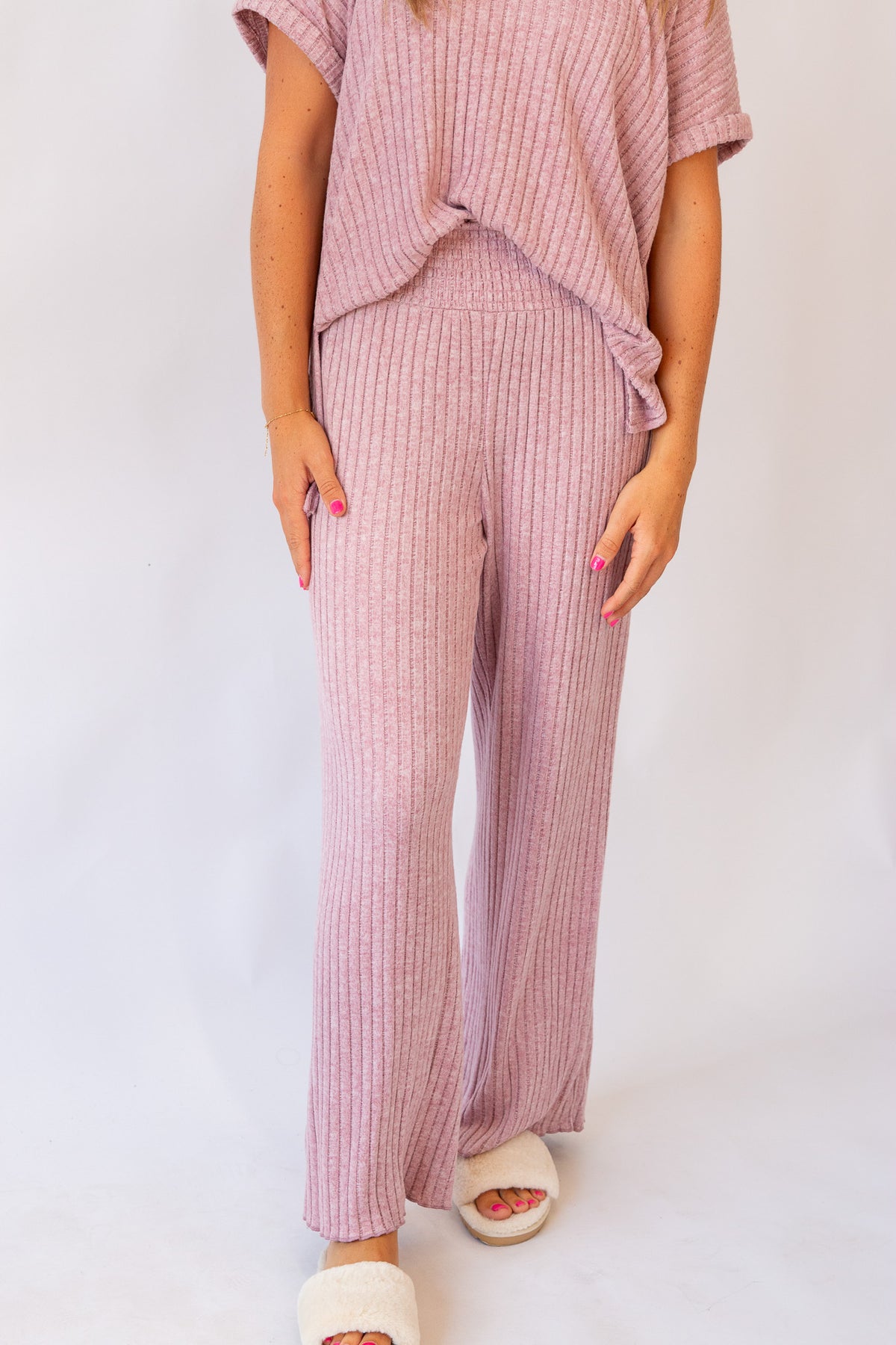 Dawn Smocked Rib Pant