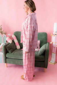 Christmas Bow Satin PJ Set