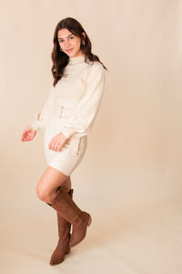 Maeve Belted Long Sleeve Sweater Dress