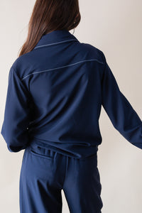 Kaia Contrast Stitch Button Down Shirt