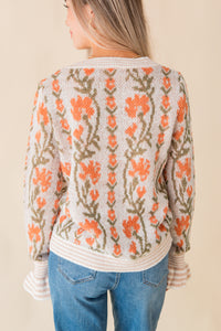 Kaydee Floral Sweater Cardigan