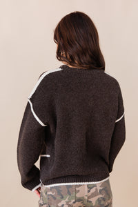 Juliet Contrast Detail Overlap Sweater
