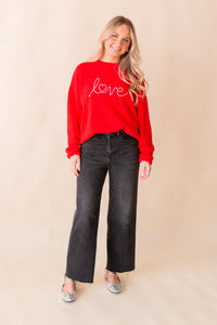 Love Notes Boyfriend Sweater