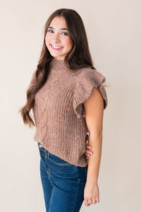 Willow Ruffle Shoulder Sweater